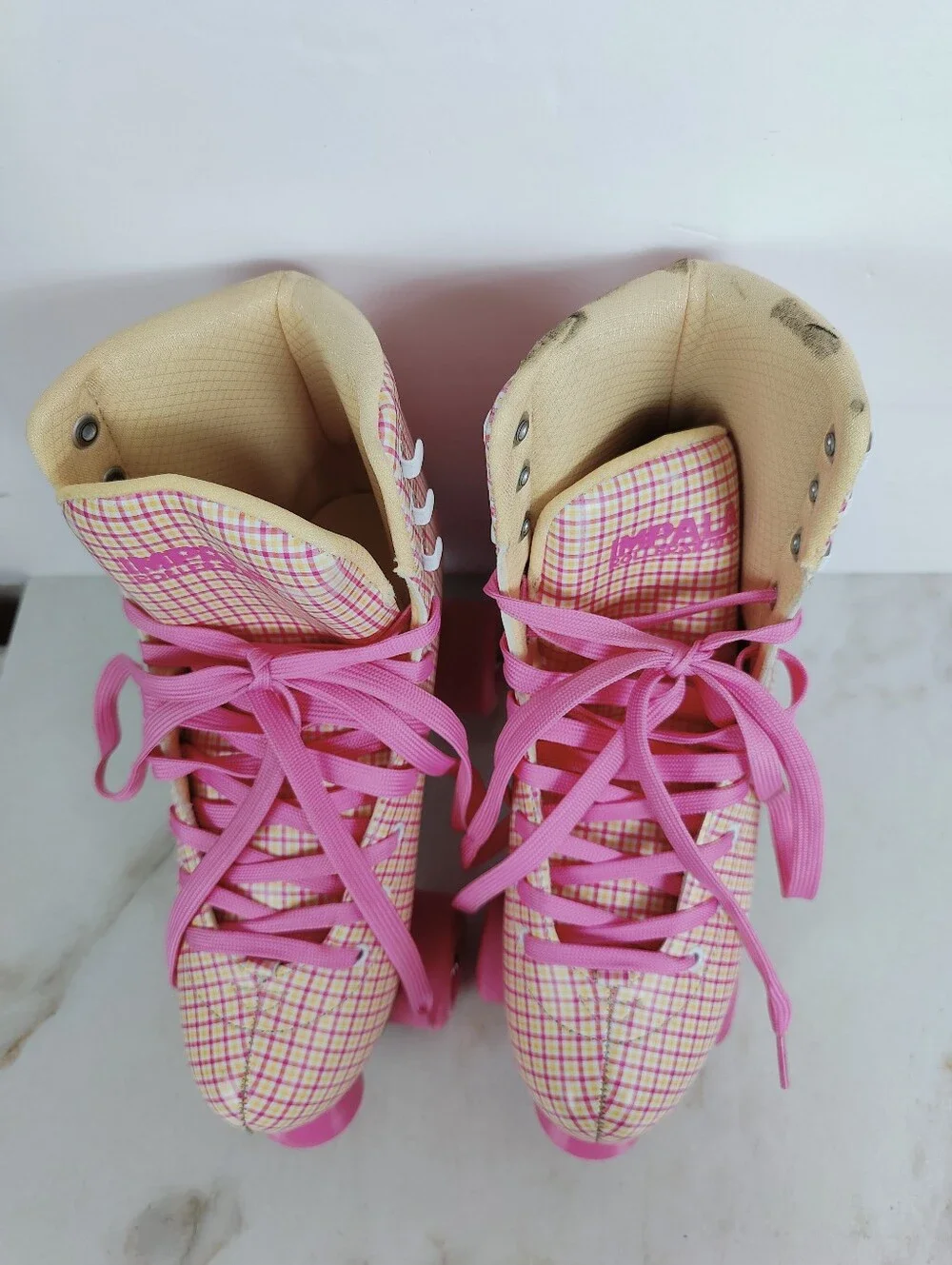 Impala Women's Quad Roller Skates Pink Tartan, Sz 8 - Picture 8 of 14
